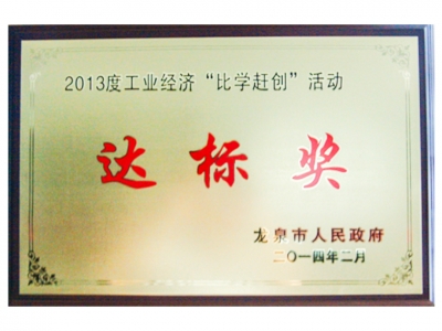 2013年度工業(yè)經(jīng)濟“比學趕創(chuàng)”活動達標獎